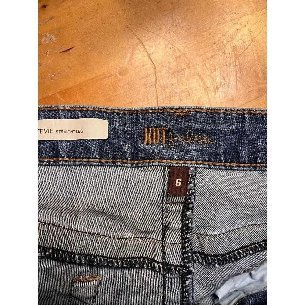 Kut From The Kloth Stevie Straight Leg Jeans Women's Size 6 Denim Stretch (1898)